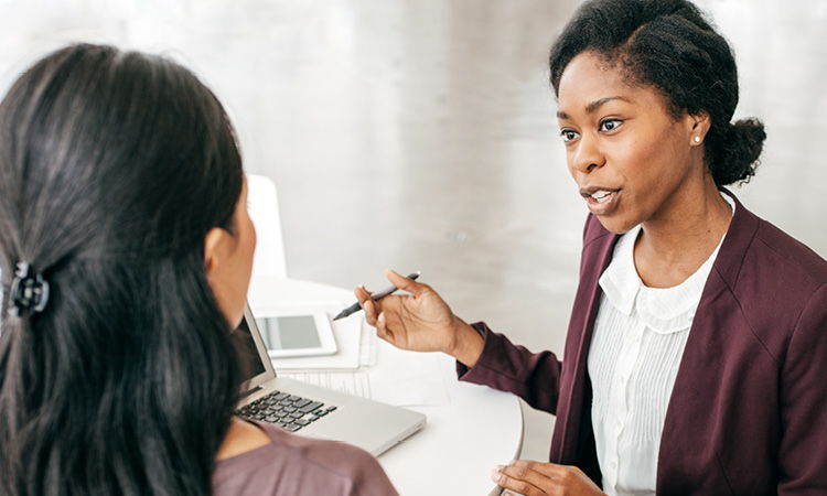 2 women meeting